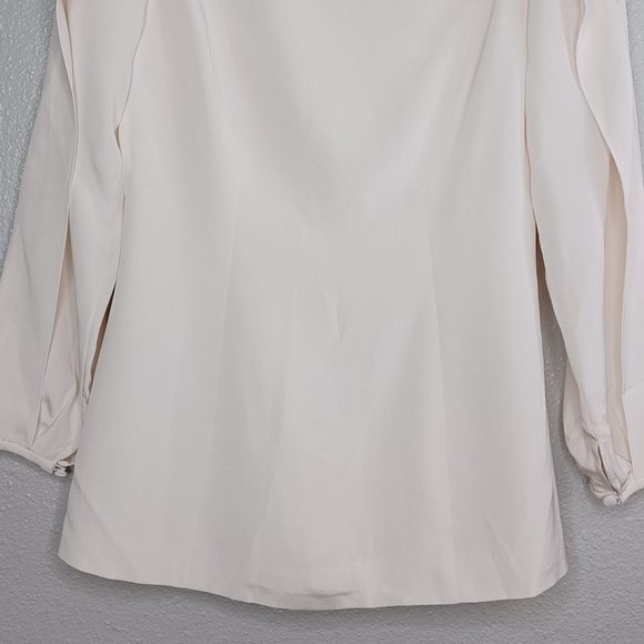 Kimora Lee Simmons Cold Shoulder Silk Blend Blouse - Picture 4 of 15
